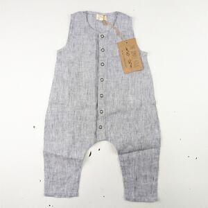 The Simple Folk Navy & White French Stripe The Forest Playsuit 3-6 Months